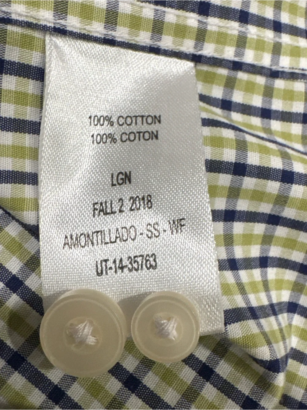 Untuckit Mens Shirt Medium Green Plaid Wrinkle Free Amontillado Button Front L